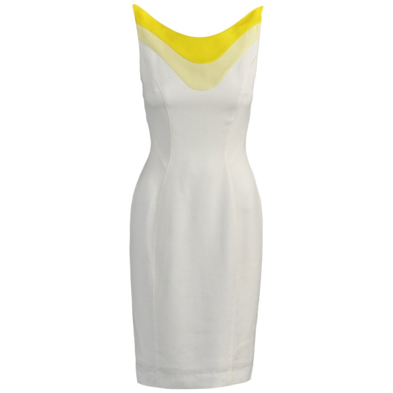 Thierry Mugler Architectural Cocktail Dress For Sale