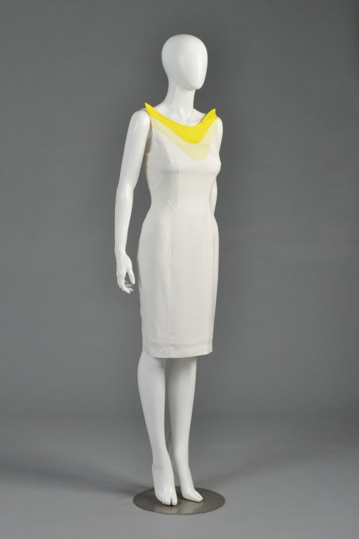 Women's Thierry Mugler Architectural Cocktail Dress For Sale