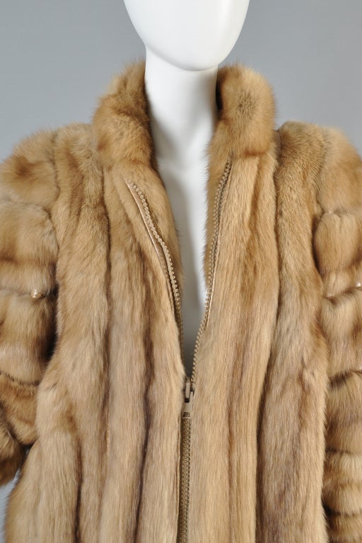 Unisex Christian Dior Golden Sable + Snakeskin Fur Coat 1