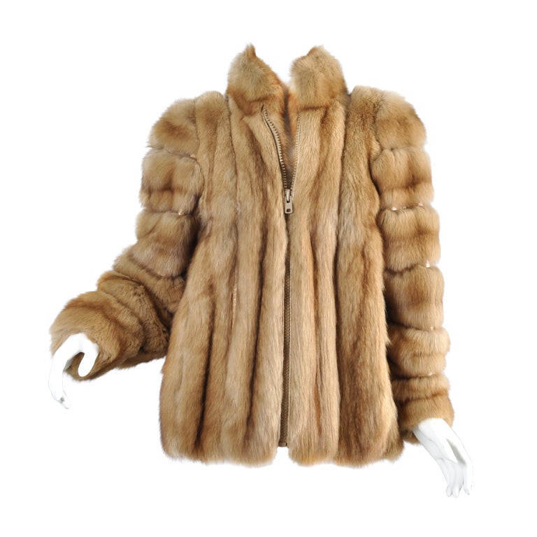 Unisex Christian Dior Golden Sable + Snakeskin Fur Coat