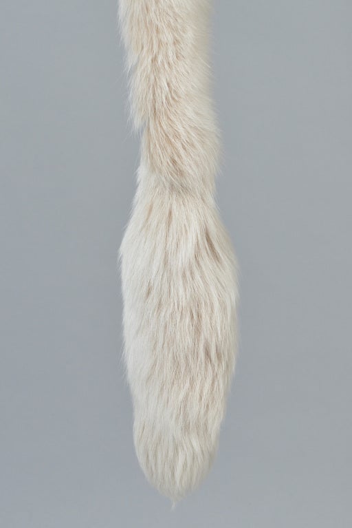 Oscar de la Renta Blush Fox Tail Fur Wrap 1