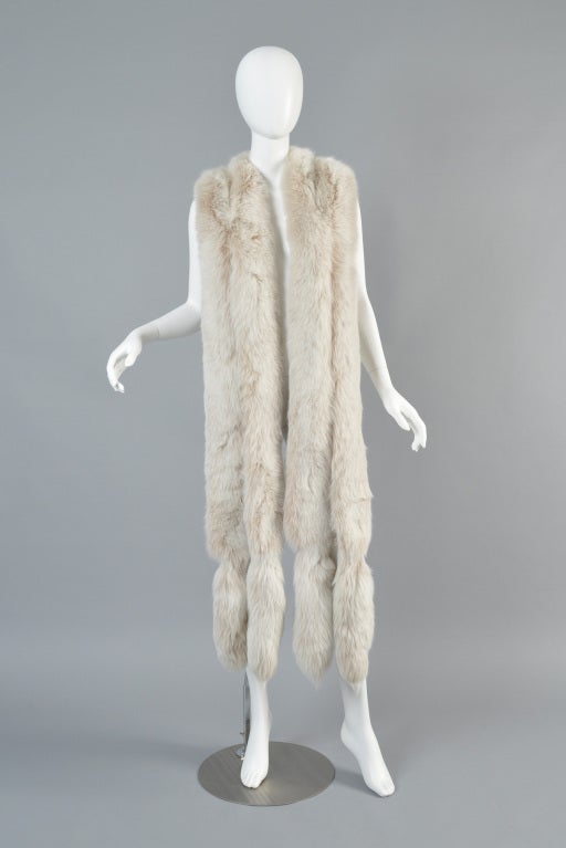 Oscar de la Renta Blush Fox Tail Fur Wrap 2