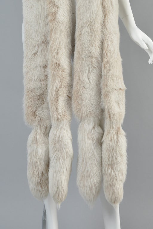 Oscar de la Renta Blush Fox Tail Fur Wrap 3