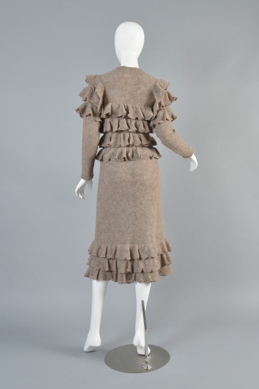 Krizia Alpaca Knit Ruffle Dress 4