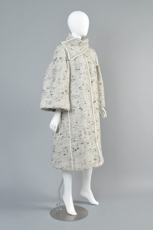 Pauline Trigere 1960s Pagoda Sleeve Scarf Coat 2