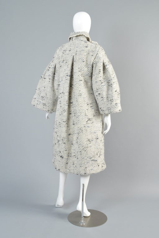 Pauline Trigere 1960s Pagoda Sleeve Scarf Coat 3
