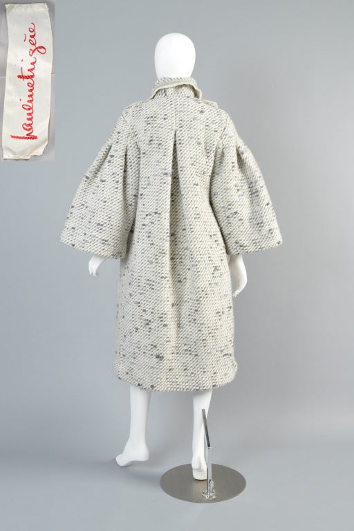 Pauline Trigere 1960s Pagoda Sleeve Scarf Coat 4
