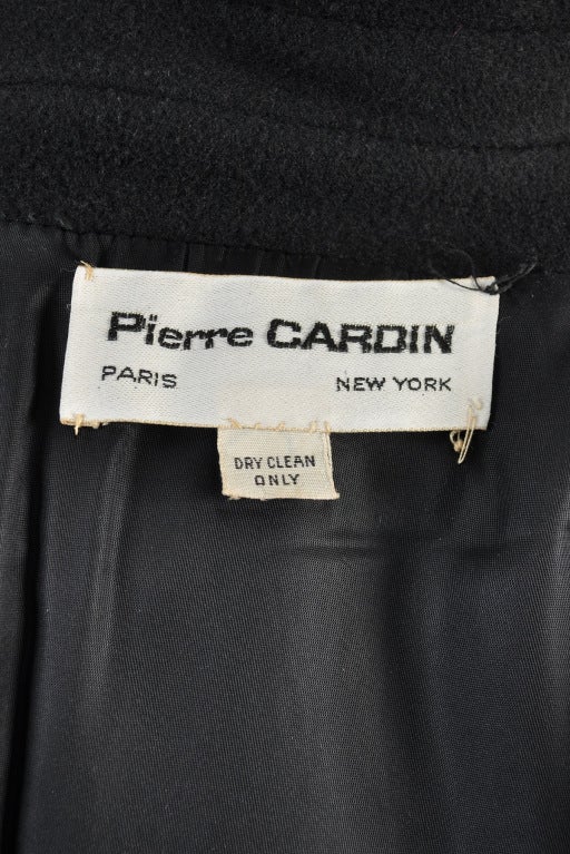 1960s Pierre Cardin Tab Neck Pleated Coat 6
