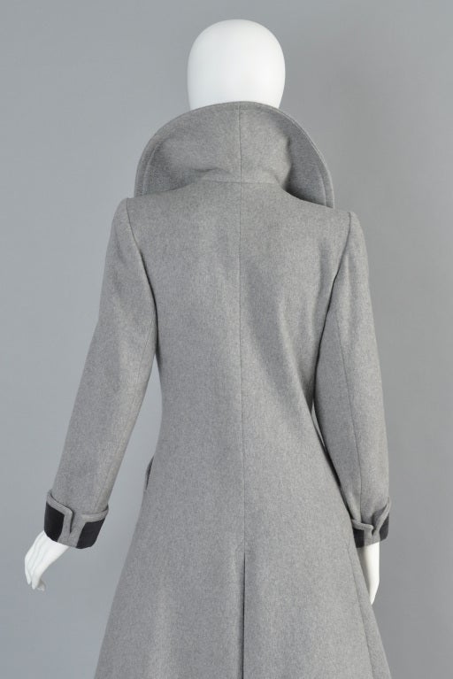 YSL Wool + Velvet Military Coat 4