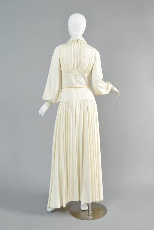 1960s Estevez Ivory Maxi Gown 7