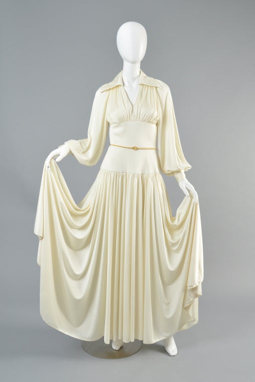 Women's 1960s Estevez Ivory Maxi Gown