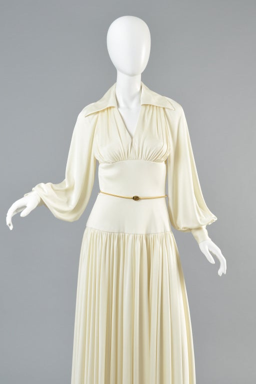 1960s Estevez Ivory Maxi Gown 2