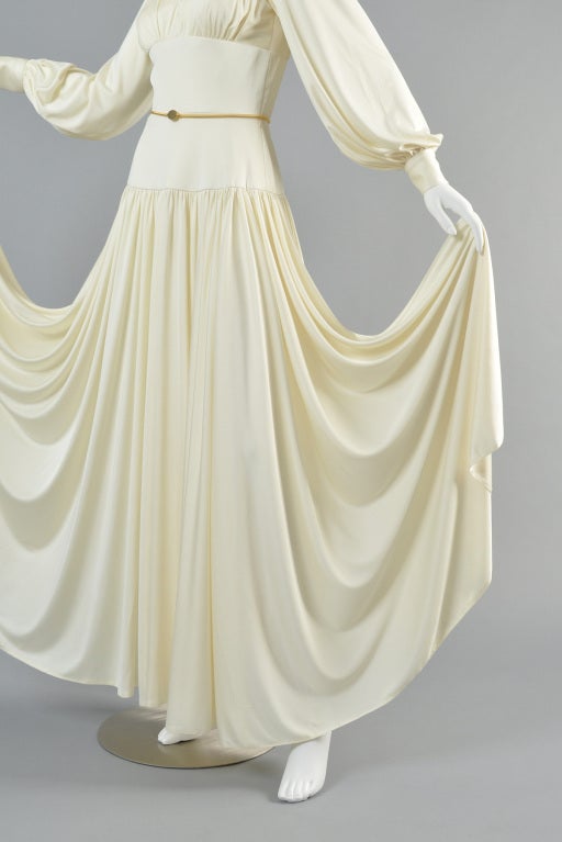 1960s Estevez Ivory Maxi Gown 4