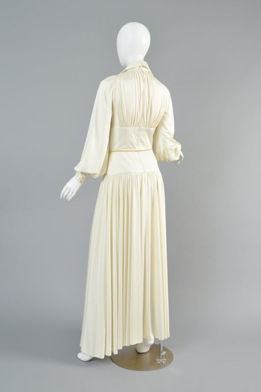 1960s Estevez Ivory Maxi Gown 6