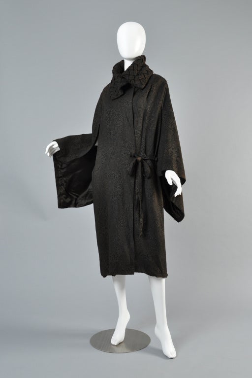 1920s Lamé Coat with Draped Sleeves 2