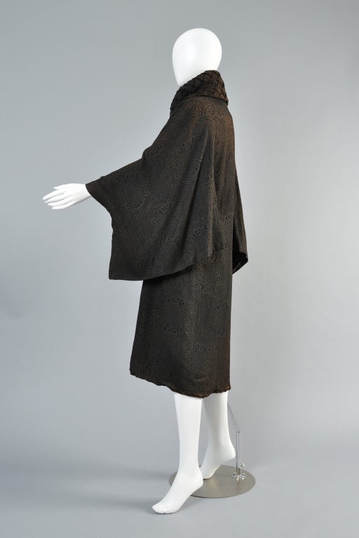 1920s Lamé Coat with Draped Sleeves 4