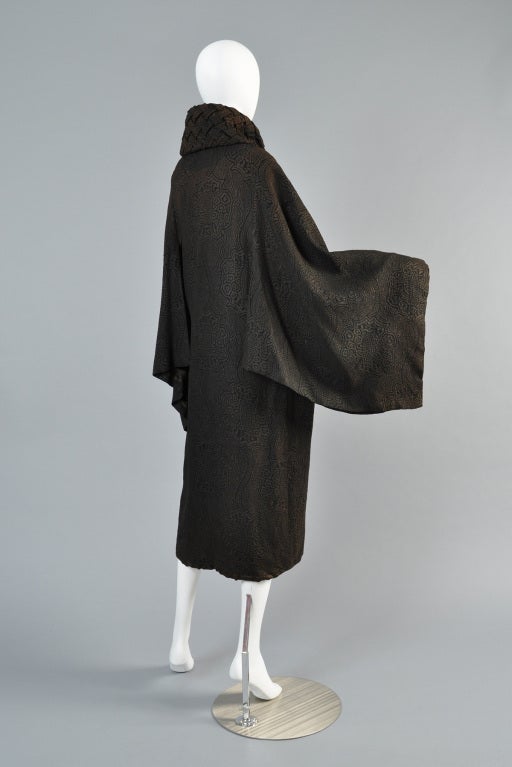 1920s Lamé Coat with Draped Sleeves 5