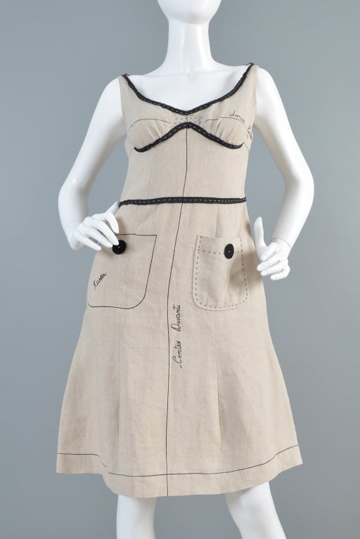 Moschino Ceci N'est Pas Haute Couture Sloper Dress In Excellent Condition In Yucca Valley, CA