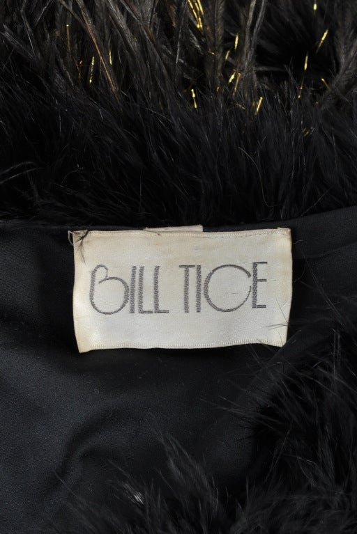 Bill Tice 1970s Metallic Ostrich Feather Bolero Jacket 7