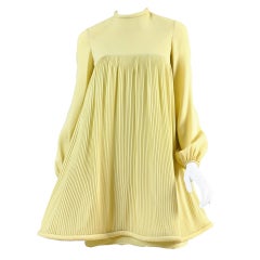 c.1967 Pierre Cardin Pleated Babydoll Dress