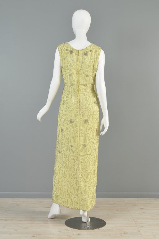 Malcolm Starr 1960s Beaded Gown For Sale 4