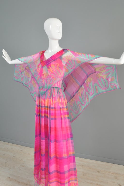Ruben Panis Hand Painted Silk Gown 3
