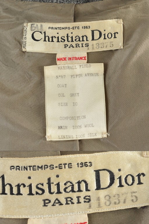 1963 Christian Dior Haute Couture Coat 7