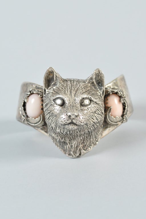 Women's or Men's Bob Stringer Sterling Silver Cat Bracelet