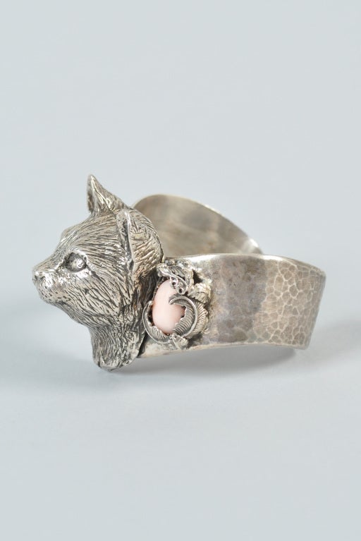 Bob Stringer Sterling Silver Cat Bracelet 1