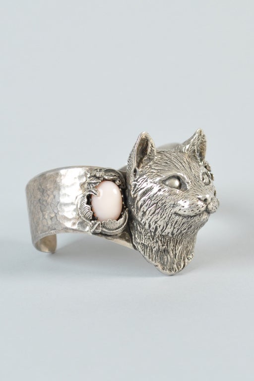 Bob Stringer Sterling Silver Cat Bracelet 3