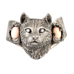 Vintage Bob Stringer Sterling Silver Cat Bracelet