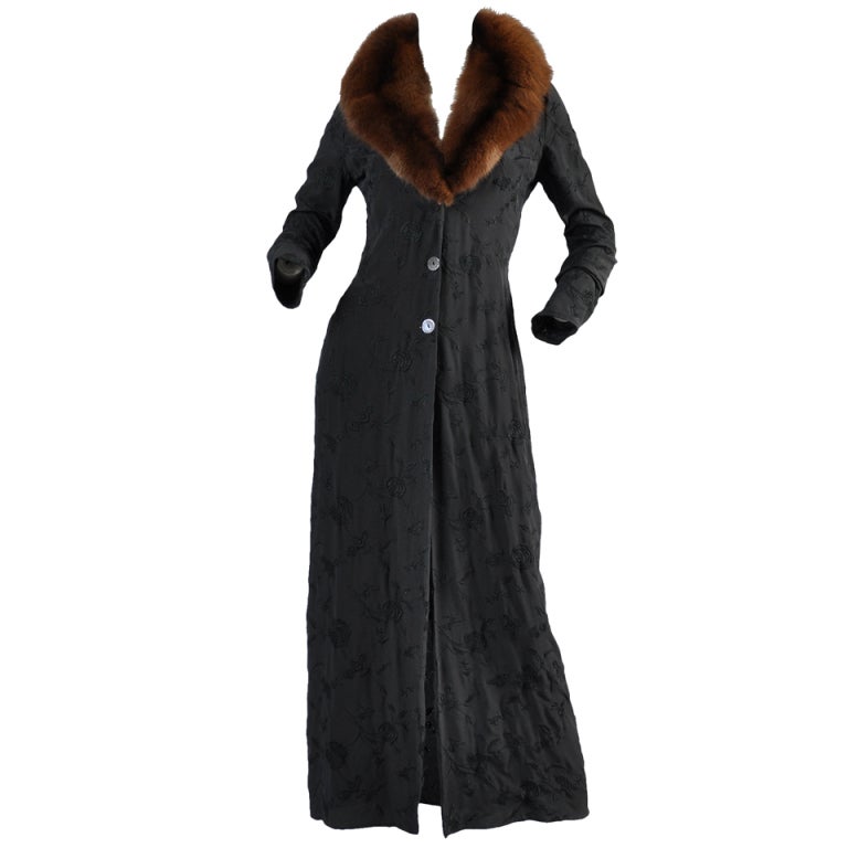 Dolce 
Gabbana Embroidered Silk + Sable Jacket