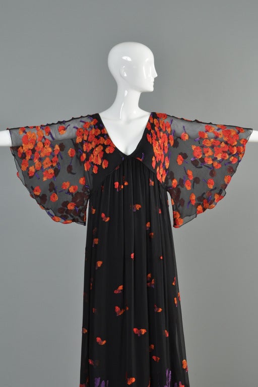 Janice Wainwright Embroidered Silk Butterflies Gown 1