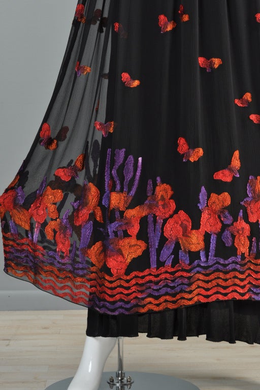 Janice Wainwright Embroidered Silk Butterflies Gown 4