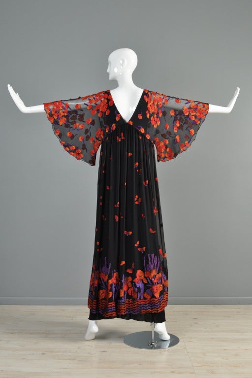 Janice Wainwright Embroidered Silk Butterflies Gown 6