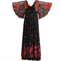 Janice Wainwright Embroidered Silk Butterflies Gown