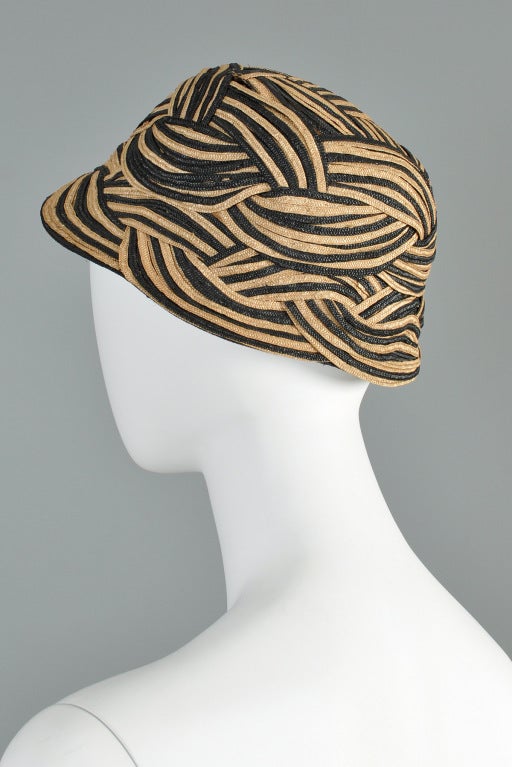 Women's Elsa Schiaparelli Woven Stripe Hat