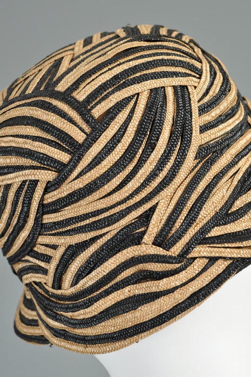 Elsa Schiaparelli Woven Stripe Hat 2