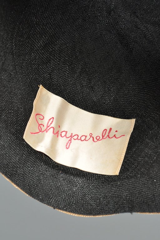 Elsa Schiaparelli Woven Stripe Hat 3