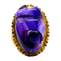 Buccellati Free-form Amethyst Ring 8