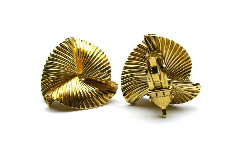 Contemporary Tiffany and Co. Fan Earrings