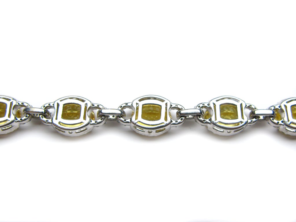 Contemporary Yellow Beryl and Diamond Necklace
