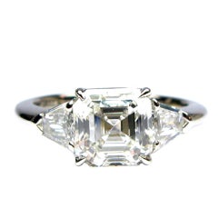 2.19 Carat Asscher Cut Diamond Ring 3