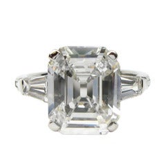 4.51Ct I VS2 Emerald Diamond Ring