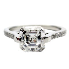1.72ct E VS2 Asscher Diamond Ring 8