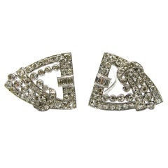 2.50ctw Art Deco Diamond Clips