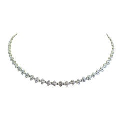 TIFFANY & CO Diamond and Platinum Lace Necklace