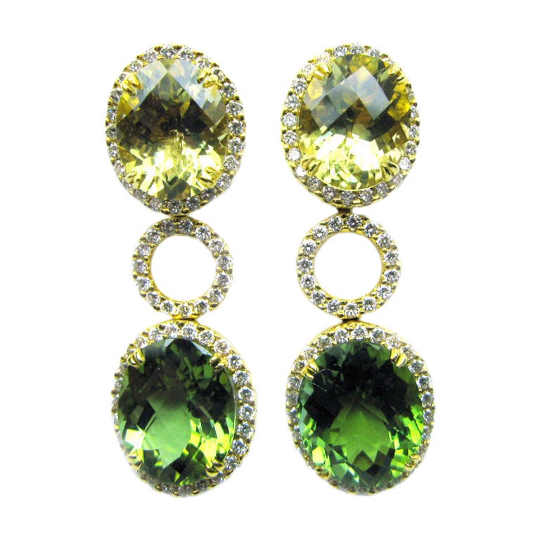 Lemon green earrings Clearance