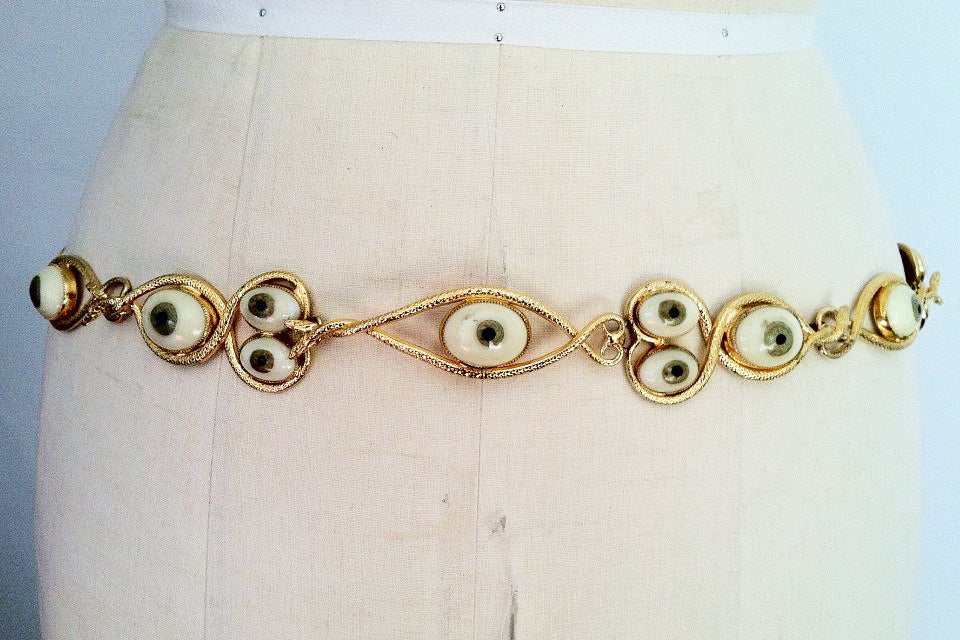 Men's WILLIAM de LILLO Mans Surrealist 'Eye' Belt 1973 For Sale