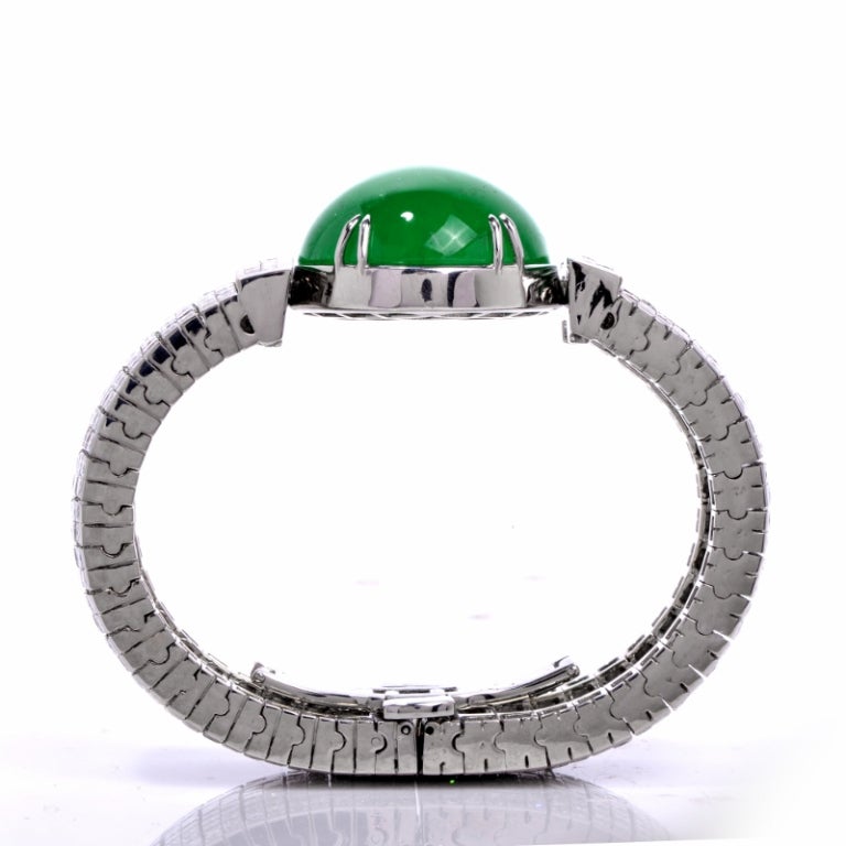 169.00ct Emerald Diamond Gold Bracelet In Excellent Condition In Miami, FL